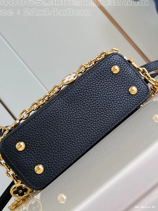Aaa replica bags MINI-21*14*8CM VUITTON LOUIS CAPUCINES 0810